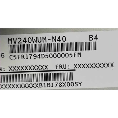 MV240WUM-N40 BOE 24.0&quot; 1920 ((RGB) × 1200, 300 cd/m2) Βιομηχανική οθόνη LCD