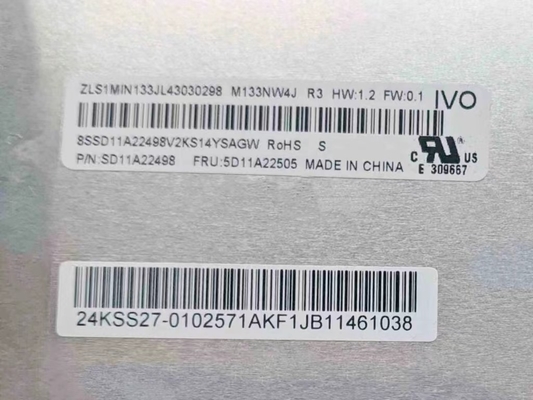 M133NW4J R3 IVO 13,3&quot; 1920 ((RGB) × 1200, 300 cd/m2 Βιομηχανική οθόνη LCD
