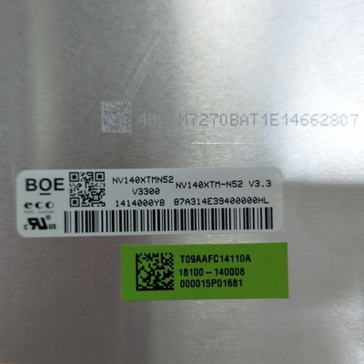 NV140XTM-N52 BOE 14.1&quot; 3840 ((RGB) ×1100 300 cd/m2 Βιομηχανική οθόνη LCD