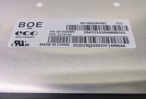 NV140QUM-N53 BOE 14,0" 3840 ((RGB) × 2160, 500 cd/m2 Βιομηχανική οθόνη LCD