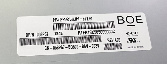 MV240WUM-N10 BOE 24.0&quot; 1920 ((RGB) ×1200, 250 (τύπος.) ((cd/m2) Βιομηχανική οθόνη LCD