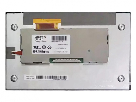 LB070WV8-SL01 LG DISPLAY 7&quot; 800 ((RGB) × 480, WVGA 133PPI,450 cd/m2 Βιομηχανική οθόνη LCD