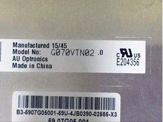 G070VTN02.0 3G Δονήσεις 7 ιντσών LCD οθόνη υψηλής φωτεινότητας 65/65/50/60 (τύπος.)