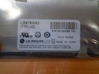 TFT 7,0" LB070W02-TMJ2 220 cd/m2 (τύπος) 65/65/45/55 (τύπος)