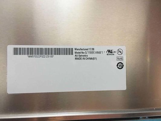 G190EAN01.2 19" 1300cd/m2 1280×1024 LVDS Βιομηχανικός οθόνης LCD