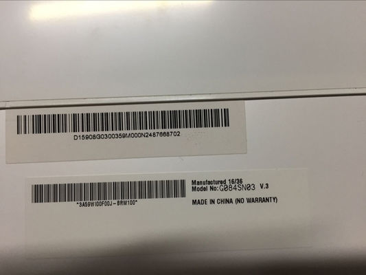 G084SN03 V3 8,4 INCH 250 cd/m2 800×600 Γωνία προβολής 80/80/80/60 TFT-LCD, LCM