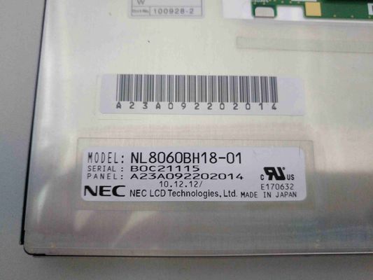CCFL LVDS NLT 800×600 7.2in NEC TFT οθόνη 400CD/M2 NL8060BH18-01