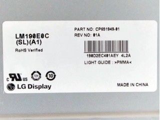 LM190E0A-SLD5 ΕΠΊΔΕΙΞΗ 19,0» 1280 (RGB) ×1024 250 LG ΒΙΟΜΗΧΑΝΙΚΉ LCD ΕΠΊΔΕΙΞΗ CD/M ²