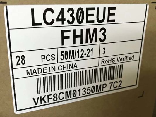 43in 51PPI Square Tft Display 1920×1080 300cd/M2 LC430EUE-FHM3 89/89/89/89 (τύπος.)