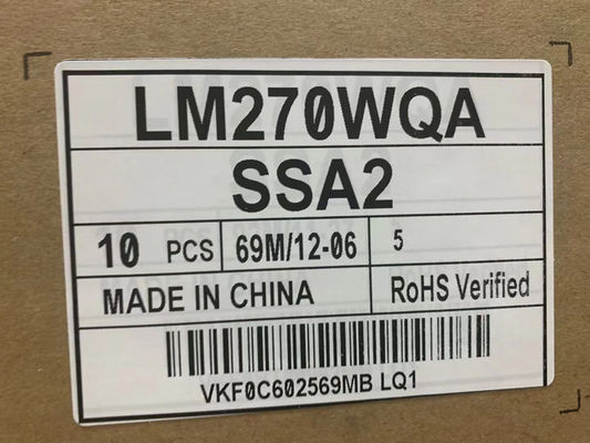 LM270WQA-SSA2 ΕΠΊΔΕΙΞΗ 27,0» 2560 (RGB) ×1440 400 LG ΒΙΟΜΗΧΑΝΙΚΉ LCD ΕΠΊΔΕΙΞΗ CD/M ²