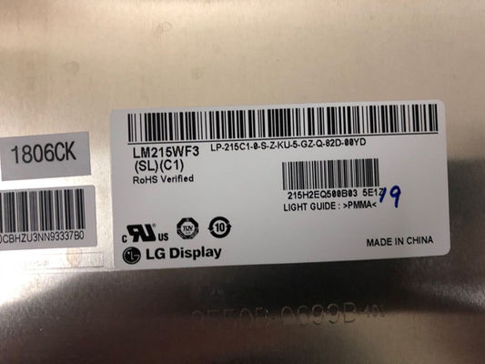 Βιομηχανική LCD επίδειξη 1920×1080 250cd/m2 LM215WF3-SLC1 LCM 102PPI NTSC