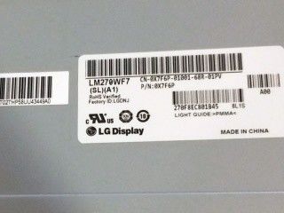 RGB 300CD/M2 NTSC TFT LCD ΕΠΙΤΡΟΠΉ LM270WF7-SLA1 FHD 81PPI 27.0IN