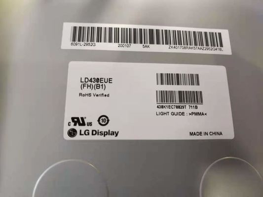 450cd/M2 RGB τετραγωνική LCD επιτροπή 43» 1920×1080 LD430EUE-FHB1 FHD 51PPI